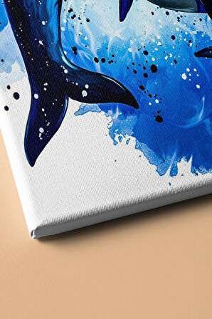 Sayılarla Boyama Seti Kasnaklı Balinaların Dansı 60 X 75 Cm