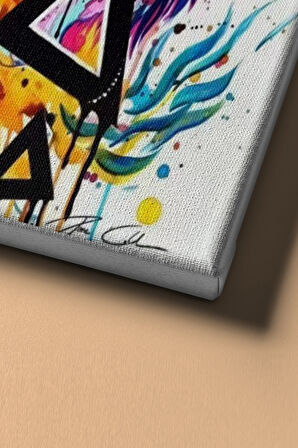 Sayılarla Boyama Seti Kasnaklı Soyut Kaplan 60 X 75 Cm