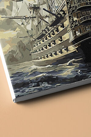 Sayılarla Boyama Seti Kasnaklı Iskandiav Yelkenlisi 60 X 75 Cm