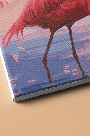 Sayılarla Boyama Seti Kasnaklı Flamingolar Ve Aşk 60 X 75 Cm