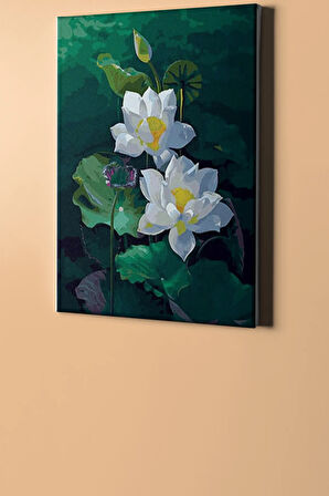 Sayılarla Boyama Seti Kasnaklı Duru Nilüfer 60 X 75 Cm