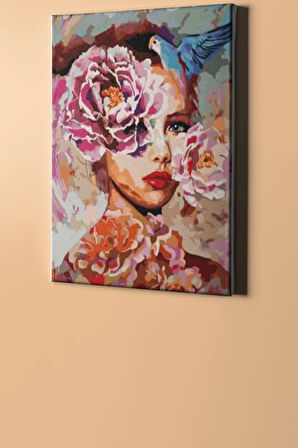 Sayılarla Boyama Seti Kasnaklı Masal Kadın 60 X 75 Cm