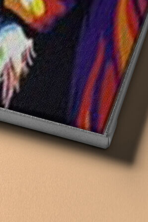 Sayılarla Boyama Seti Kasnaklı Renkli Aslan 50 X 65 Cm