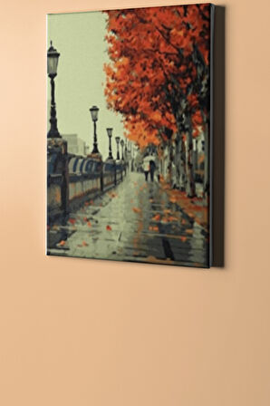 Sayılarla Boyama Seti Kasnaklı Sonbahar Yağmuru 40 X 50 Cm