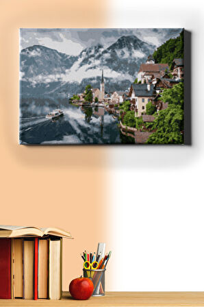 Sayılarla Boyama Seti Kasnaklı Alpler 60 X 75 Cm