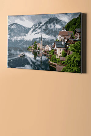 Sayılarla Boyama Seti Kasnaklı Alpler 60 X 75 Cm