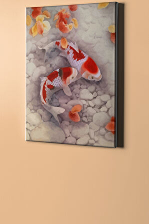 Sayılarla Boyama Seti Kasnaklı Dans Eden Japon Balıkları 40 X 50 Cm