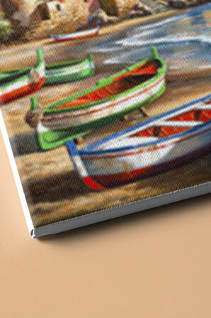 Sayılarla Boyama Seti Kasnaklı Kayık Liman 60 X 75 Cm