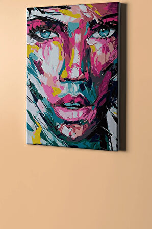 Sayılarla Boyama Seti Kasnaklı Renkli Yüz 60 X 75 Cm