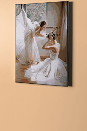 Sayılarla Boyama Seti Kasnaklı Kuğu Kızlar 40 X 50 Cm