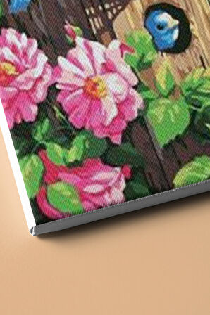 Sayılarla Boyama Seti Kasnaklı Muhabbet Kuşları 60 X 75 Cm