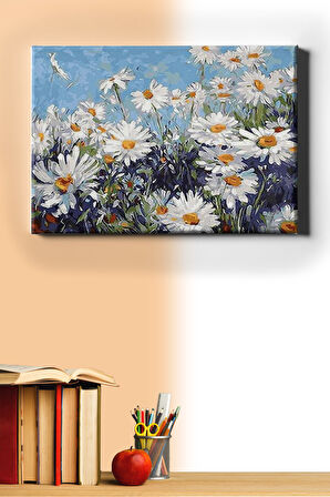 Sayılarla Boyama Seti Kasnaklı Papatyalar 60 X 75 Cm
