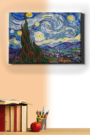 Sayılarla Boyama Seti Kasnaklı Yıldızlı Geceler 40 X 50 Cm