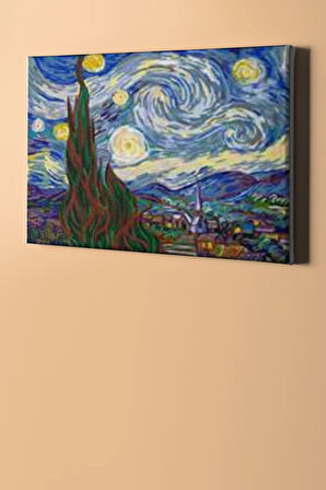 Sayılarla Boyama Seti Kasnaklı Yıldızlı Geceler 40 X 50 Cm