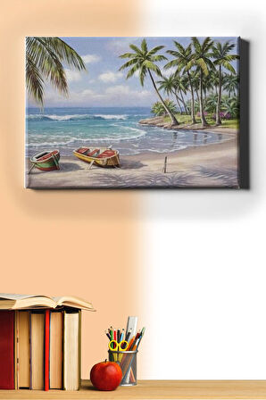 Sayılarla Boyama Seti Kasnaklı Issız Kumsal 40 X 50 Cm