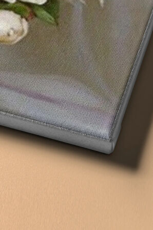 Sayılarla Boyama Seti Kasnaklı Beyaz Güller 60 X 75 Cm