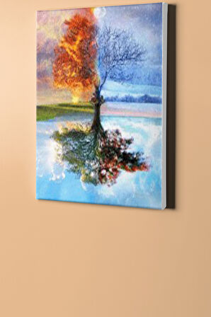 Sayılarla Boyama Seti Kasnaklı Mevsim Döngüsü 40 X 50 Cm