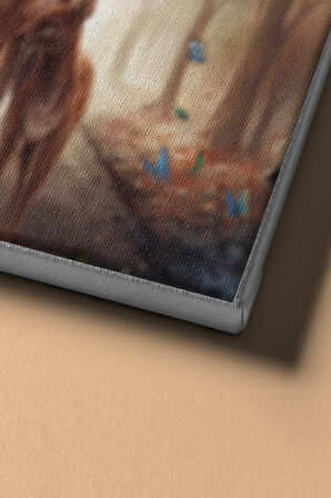 Sayılarla Boyama Seti Kasnaklı Soyut Geyik 50 X 65 Cm