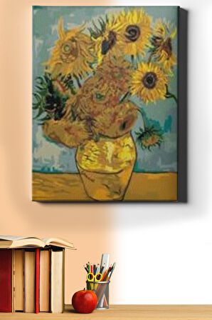 Sayılarla Boyama Seti Kasnaklı V Gogh Ayçiçek 50 X 65 Cm