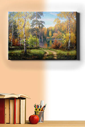 Sayılarla Boyama Seti Kasnaklı Kayın Ormanı 50 X 65 Cm