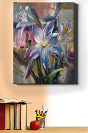 Sayılarla Boyama Seti Kasnaklı Mor Zambaklar 60 X 75 Cm