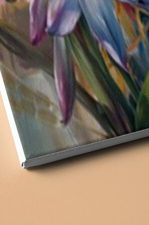 Sayılarla Boyama Seti Kasnaklı Mor Zambaklar 60 X 75 Cm