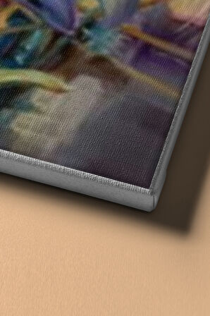 Sayılarla Boyama Seti Kasnaklı Mor Zambaklar 60 X 75 Cm