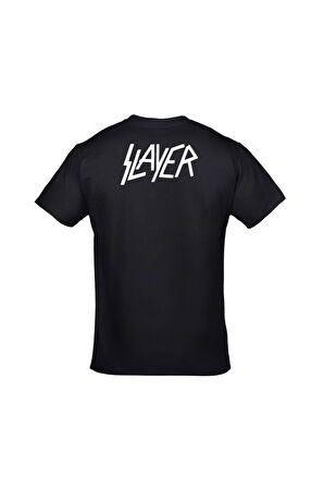 Slayer Ön Arka Baskılı Siyah Tshirt