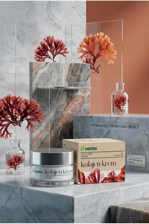 Destek Kolajen Cilt Bakım Seti - Krem, Toz İçecek ,Sabun ,Peeling Jel , Hepsi Bir Arada Set