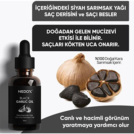 NEDOX Aşırı Yıpranmış Ve Dökülen Saçlara Özel Kara Sarımsak Yağı 50 Ml