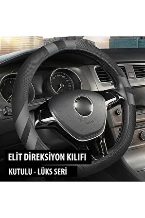 Daewoo Matiz Uyumlu Elit Geçmeli Direksiyon Kılıfı Füme