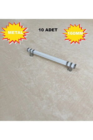 160mm Nehir Model Mobilya Mutfak Çekmece Dolap Dolabı Kulpu Kulbu Kulpları 10 Adet Beyaz