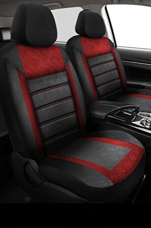 Kırmızı Gofi Extreme Toyota Corolla 1988-2009 Uyumlu Oto Koltuk Kılıfı