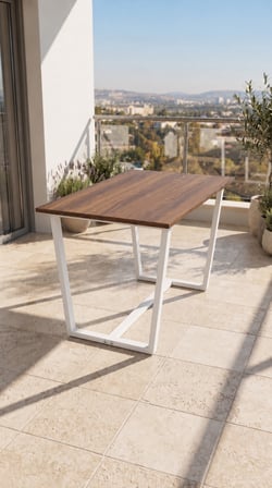 NEOKAS Balkon Masası, Bahçe Sehpası, Balkon Mobilyası Orta Masa 