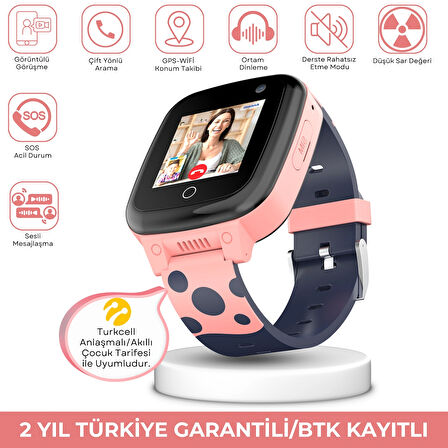 NEO25 4G Akıllı Çocuk Saati Sim Kartlı ve Görüntülü Görüşme Gps Özellikli(Btk Kayıtlı-Yerli Üretim)