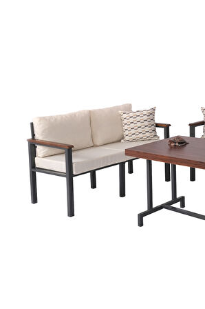 NEOKAS Metal Bahçe Takımı, Balkon Seti, Kafe Koltuğu, Bekleme Alanı Koltuğu, Oturma Grubu 1 + 1 + 2 + 3 + M