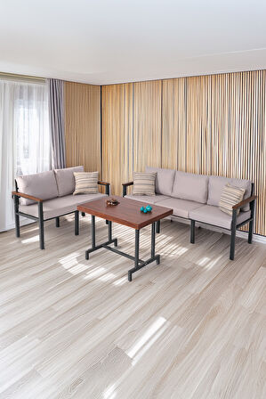 NEOKAS Bahce Mobilyası, Modern Balkon Mobilyası, Kafe Oturma Takımı, Teras Koltugu, Balkon Oturma Grubu, 2+3+M