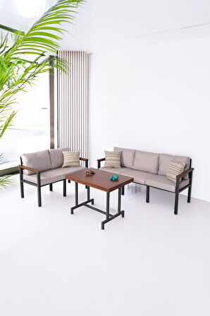 NEOKAS Bahce Mobilyası, Modern Balkon Mobilyası, Kafe Oturma Takımı, Teras Koltugu, Balkon Oturma Grubu, 2+3+M