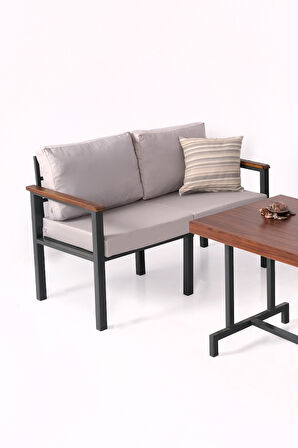 NEOKAS Bahce Mobilyası, Modern Balkon Mobilyası, Kafe Oturma Takımı, Teras Koltugu, Balkon Oturma Grubu, 2+3+M