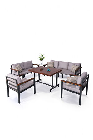 NEOKAS Bahce Mobilyası, Modern Balkon Mobilyası, Kafe Oturma Takımı, Teras Koltugu, 1+1+2+3+M