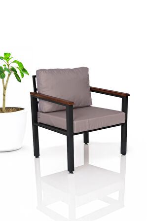 NEOKAS Bahce Mobilyası, Modern Balkon Mobilyası, Kafe Oturma Takımı, Teras Koltugu, 1+1+M