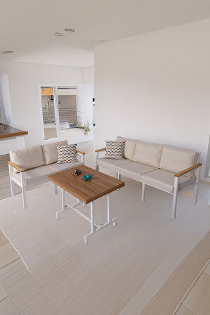 NEOKAS  Balkon Mobilyası, Bahçe Takımı, Kafe Koltuğu, Bekleme Alanı Koltuğu, 2 + 3 + Masa