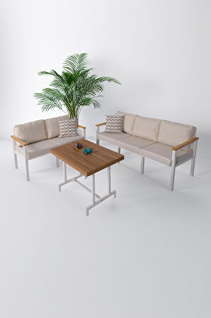 NEOKAS  Balkon Mobilyası, Bahçe Takımı, Kafe Koltuğu, Bekleme Alanı Koltuğu, 2 + 3 + Masa