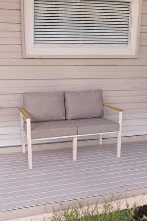 NEOKAS  Balkon Mobilyası, Bahçe Takımı, 1 ikili Koltuk, Kafe Koltuğu, Bekleme Alanı Koltuğu