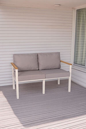 NEOKAS  Balkon Mobilyası, Bahçe Takımı, 1 ikili Koltuk, Kafe Koltuğu, Bekleme Alanı Koltuğu