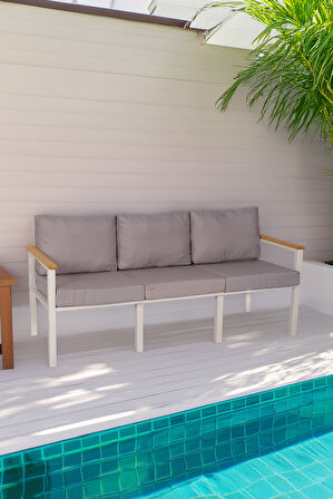 NEOKAS  Balkon Mobilyası, Bahçe Takımı, 1 üçlü Koltuk, Kafe Koltuğu, Bekleme Alanı Koltuğu