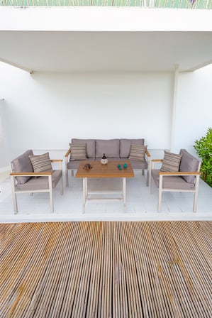 NEOKAS  Bahçe Takımı, Balkon Mobilyası, 1+1+3, Kafe Koltuğu, Bekleme Alanı Koltuğu