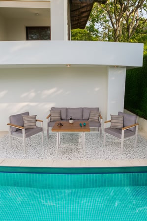 NEOKAS  Bahçe Takımı, Balkon Mobilyası, 1+1+3, Kafe Koltuğu, Bekleme Alanı Koltuğu