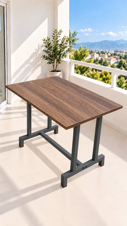 NEOKAS Balkon Masası, Bahçe Sehpası, Balkon Mobilyası Orta Masa 