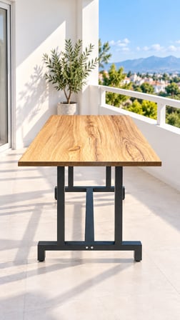 NEOKAS Balkon Masası, Bahçe Sehpası, Balkon Mobilyası Orta Masa 